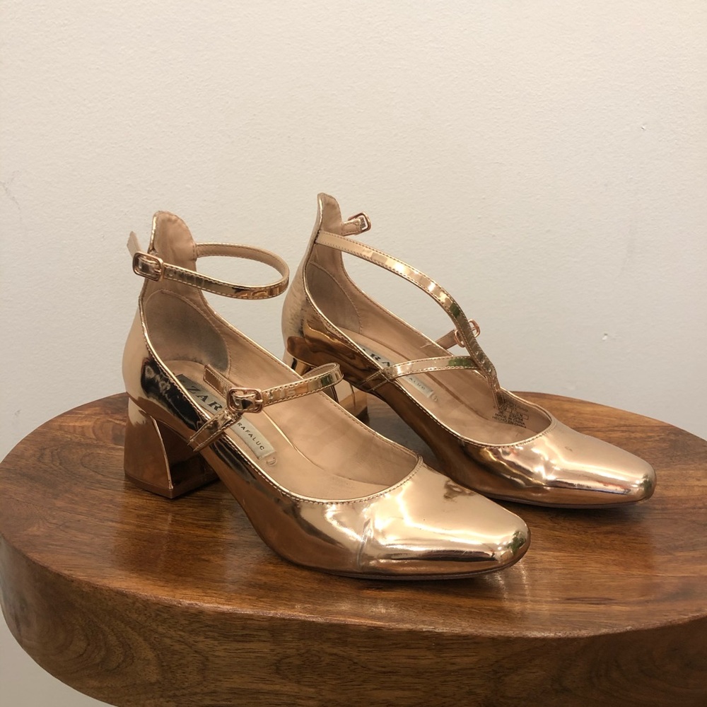 Metallic Pink Mary Jane